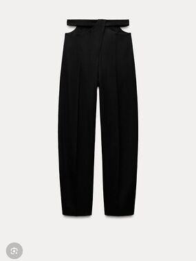 Wool Cargo Pants in Black